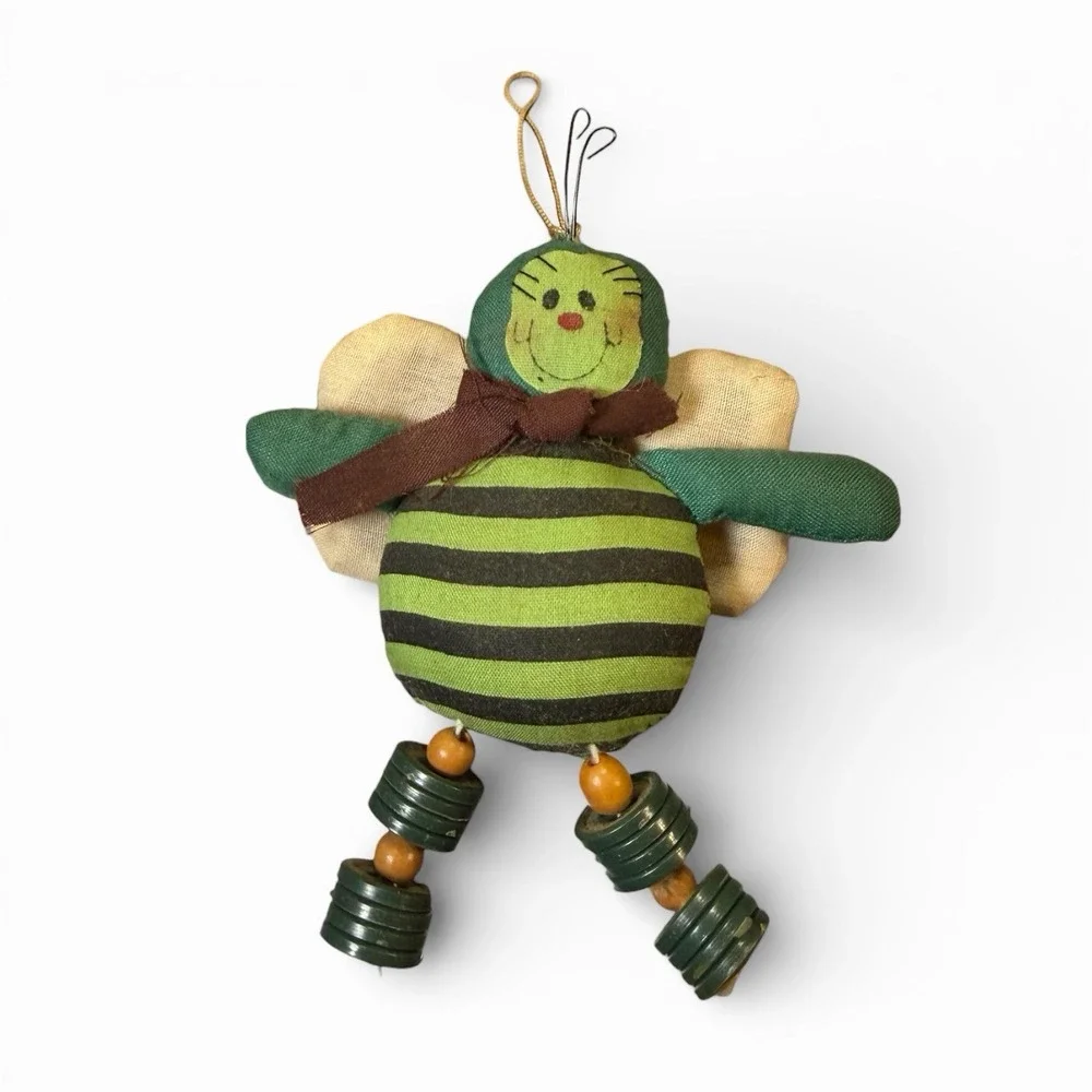 Vintage Handmade Cloth‎ Bee Ornament